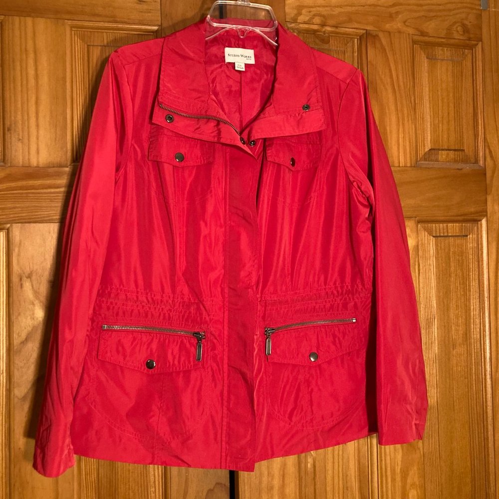 NWOT Studio Works Vintage 90s Jacket Lightweight Coat Red Size XLP